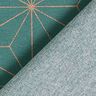 Dekostoff Canvas Artdecosterne – petrol/gold,  thumbnail number 4