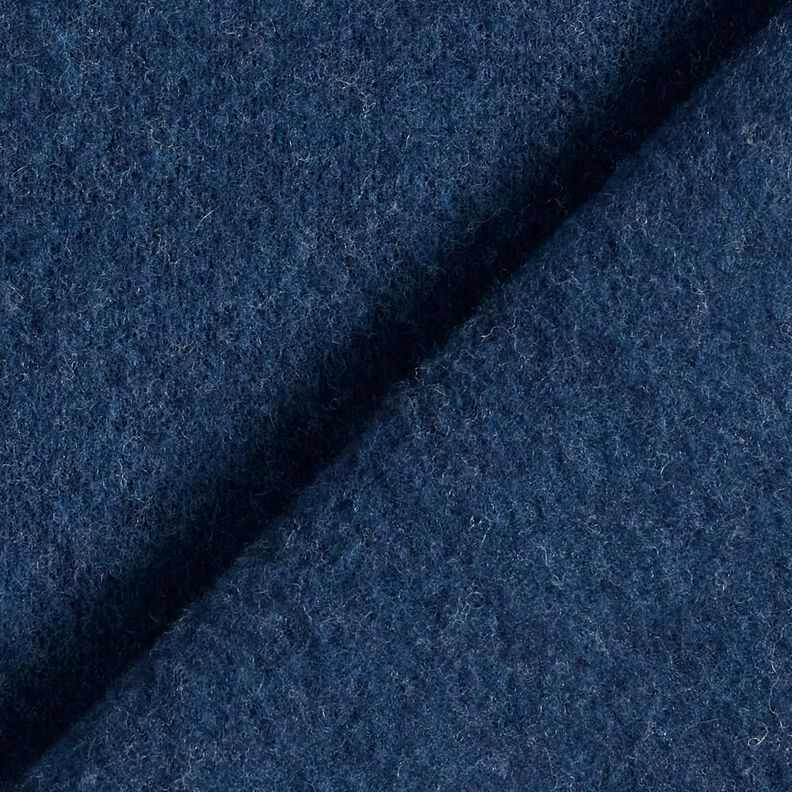 Woll-Fleece reine Schurwolle Uni – marineblau, image number 3
