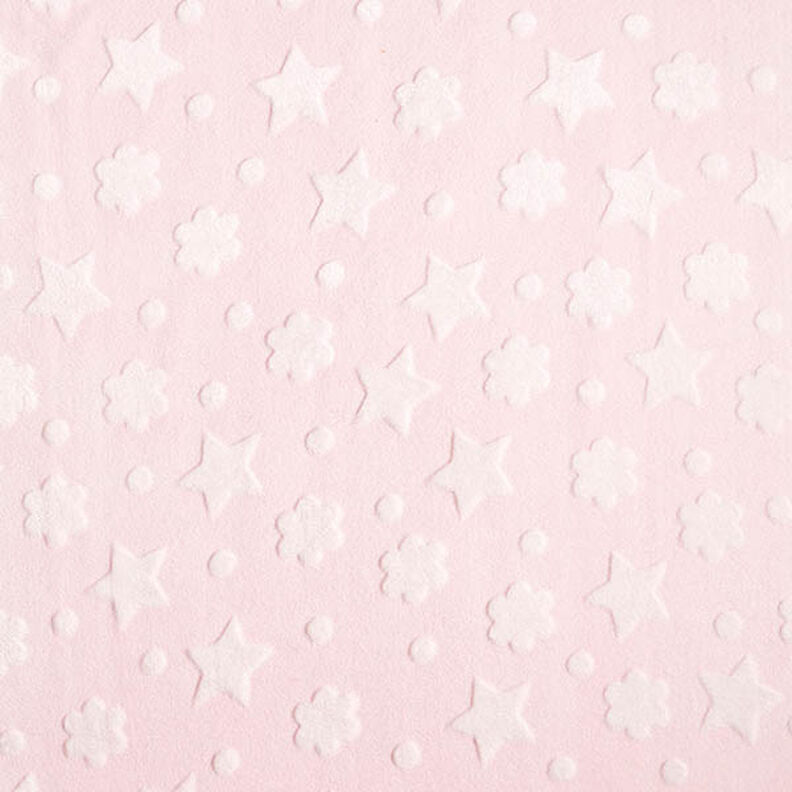 Kuschelfleece Sterne und Blumen – rosé,  image number 1