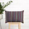 Dekostoff Jacquard abstrakte Streifen – marineblau/karminrot,  thumbnail number 6