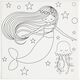 Keilrahmen bedruckt Meerjungfrau [ 20 x 20 cm ] – weiss,  thumbnail number 5