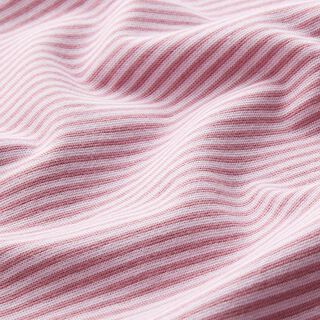 Bündchen Schlauchware schmale Ringel – altrosa/rosa, 