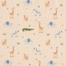 Baumwolljersey glückliche Dschungeltiere – cashew,  thumbnail number 1