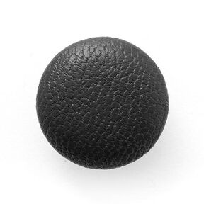 Kunstlederknopf Öse – schwarz, 