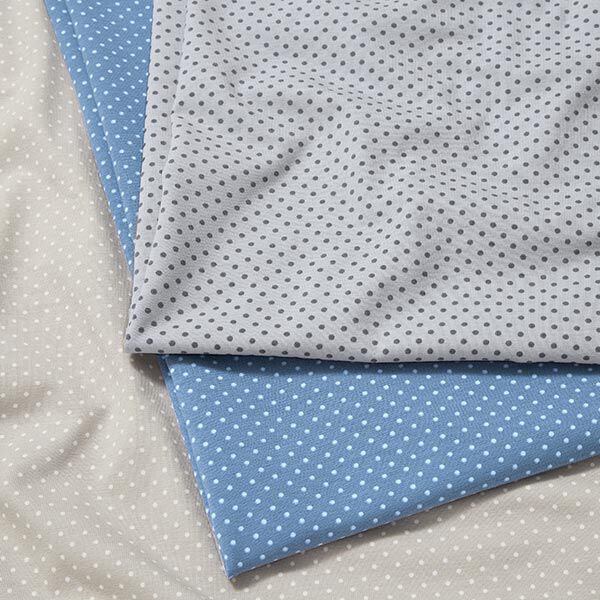 Baumwolljersey Pünktchen – grau | Reststück 50cm