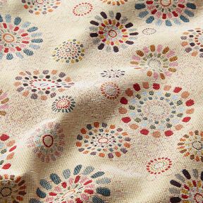 Dekostoff Gobelin Mandalas – hellbeige/rosa, 