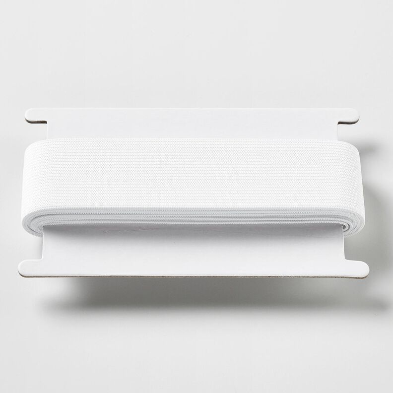 Glattes Gummiband [3 m | 40 mm] – weiss,  image number 1