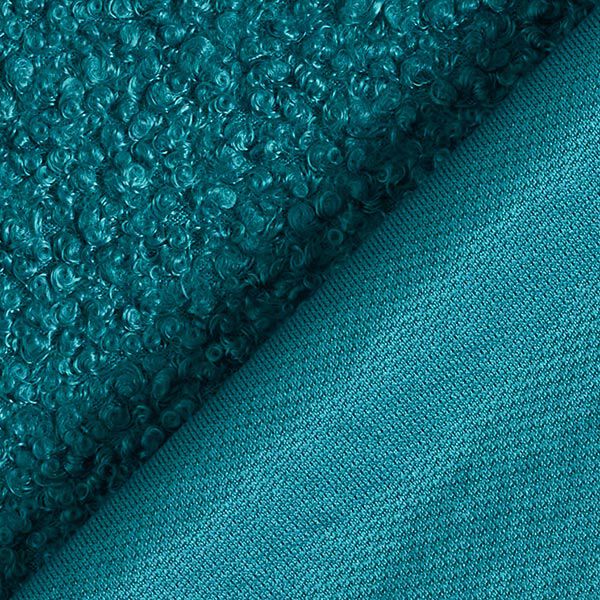 Strick Bouclé Uni – hellpetrol, image number 3