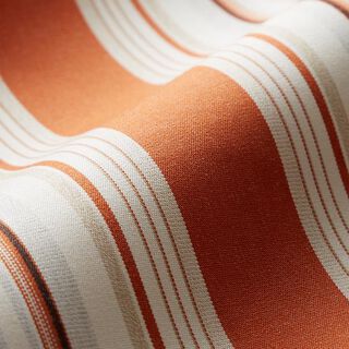 Markisenstoff Melangestreifen – terracotta/grau, 