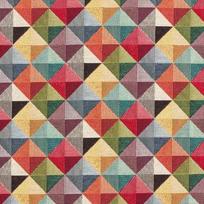 Dekostoff Gobelin bunte Retro-Rauten, 