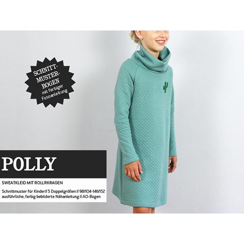 POLLY - gemütliches Sweatkleid mit Rollkragen | Studio Schnittreif |98-152,  image number 1