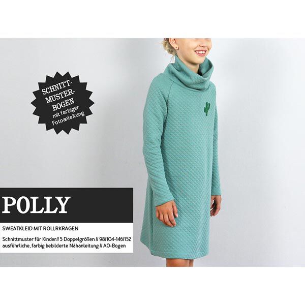 POLLY - gemütliches Sweatkleid mit Rollkragen | Studio Schnittreif |98-152,  image number 1