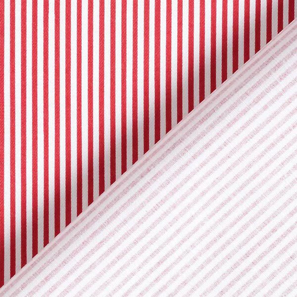 Baumwoll-Stretch schmale Streifen – rot/weiss | Reststück 100cm