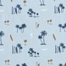 Baumwolljersey Hawaii Feeling – silberblau | Reststück 60cm,  thumbnail number 1