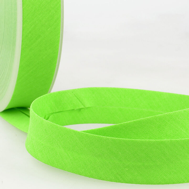 Schrägband Polycotton [20 mm] – neongrün,  image number 1