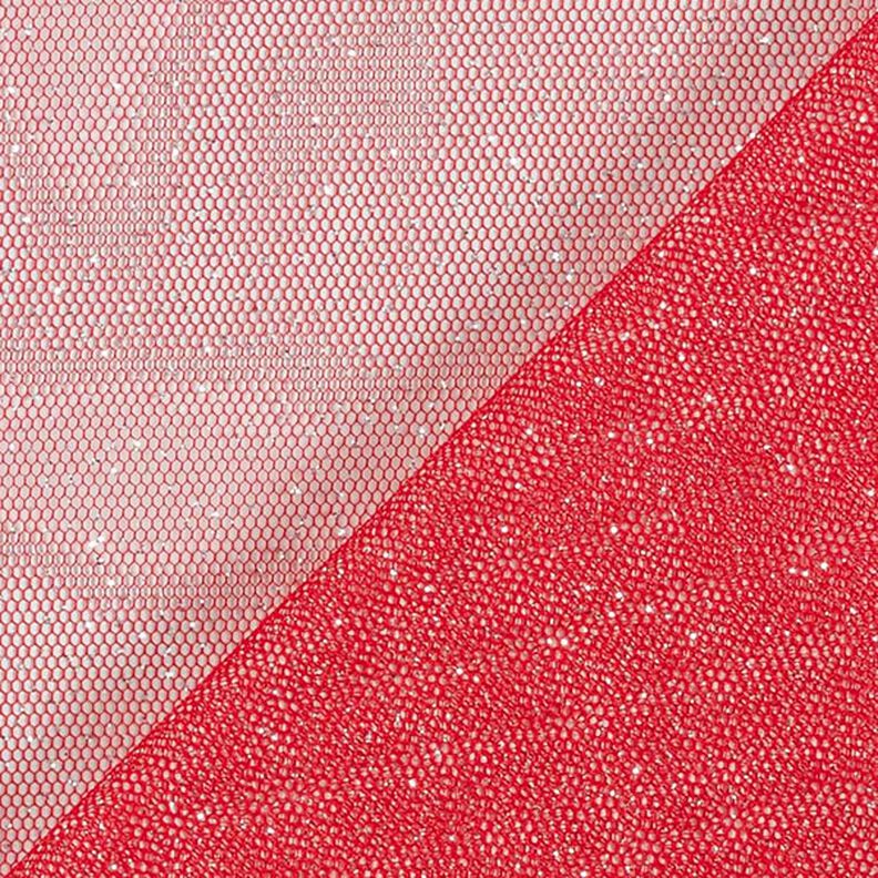 Glitzertüll Royal – rot/silber,  image number 5