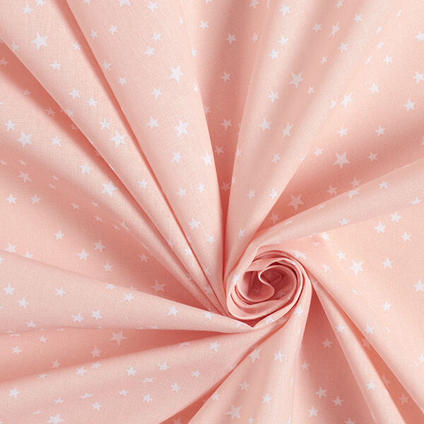 Baumwollpopeline unregelmäßige Sterne – rosa