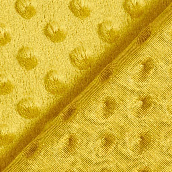 Kuschelfleece geprägte Punkte – currygelb – Muster,  image number 4