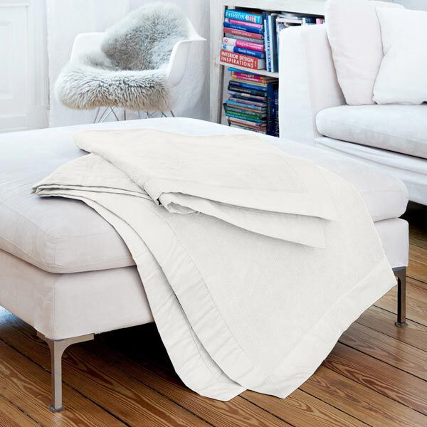 Baumwollstoff Molton schwer – weiss | Reststück 100cm