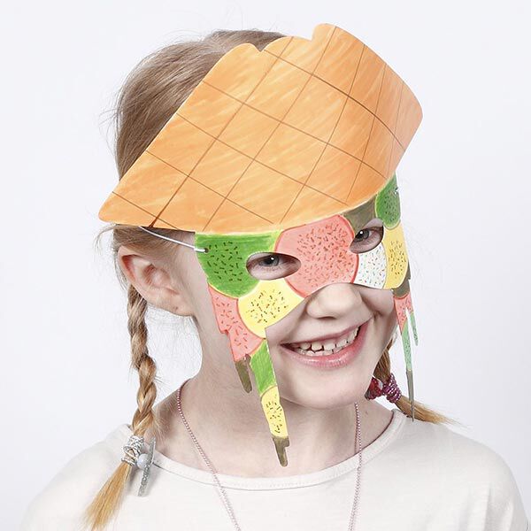 Piratenmasken aus Pappe [ 16 Stück ] – weiss,  image number 2