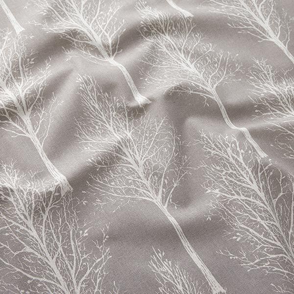 Dekostoff Halbpanama Baum-Silhouette – taupe/natur