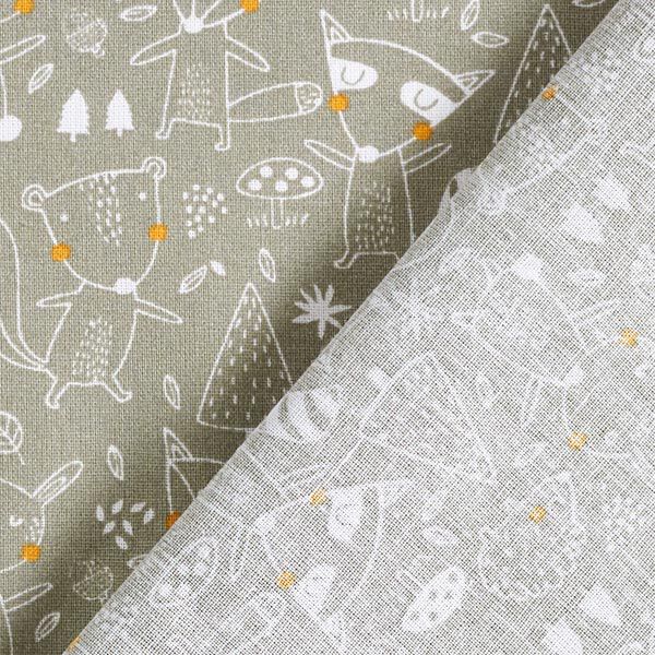 Baumwollstoff Cretonne Waldtiere – beige, image number 5
