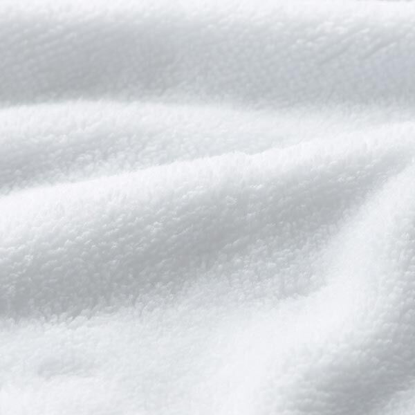 Kuschelfrottee Bambus Uni – weiss | Reststück 100cm