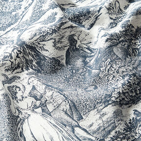 Dekostoff Halbpanama Toile de Jour – marineblau/wollweiss, 