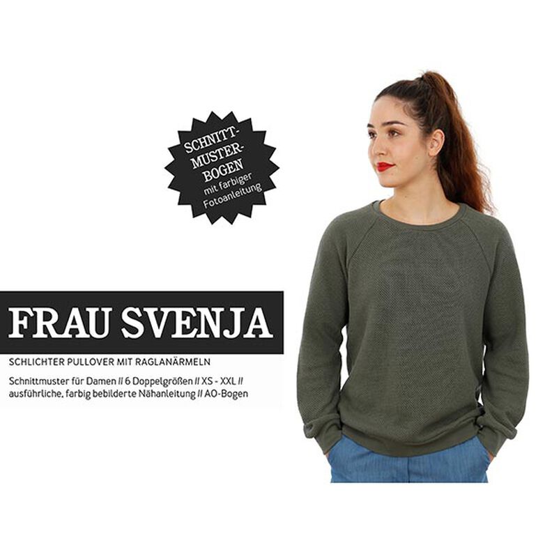 FRAU SVENJA schlichter Pullover mit Raglanärmeln | Studio Schnittreif | XS-XXL,  image number 1