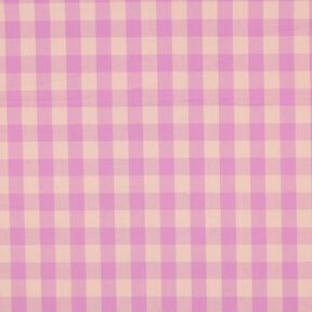 Baumwollpopeline Karo | Poppy Fabrics – hellrosa/pastellviolett, 