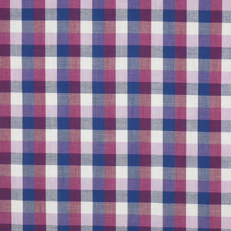 Baumwollstoff Karo bunt gewebt &ndash; rotlila,  image number 1