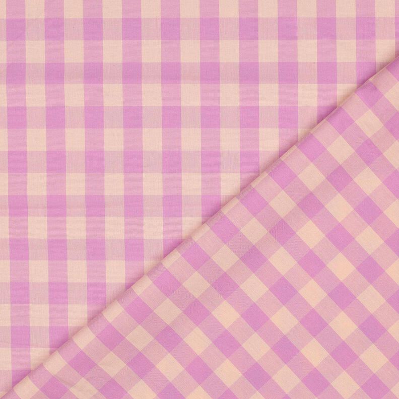 Baumwollpopeline Karo | Poppy Fabrics – hellrosa/pastellviolett,  image number 4