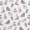 Baumwollpopeline glückliche Katzen Digitaldruck | Poppy Fabrics – weiss,  thumbnail number 1