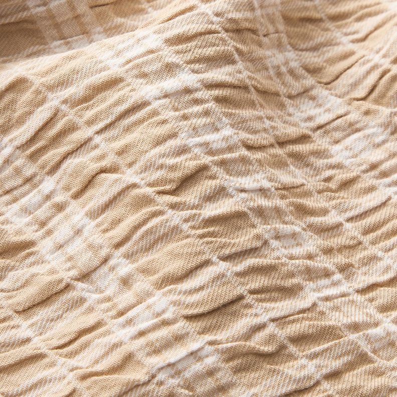 Seersucker gemischte Streifen – sand/weiss, image number 6