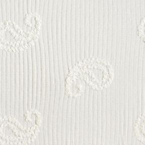 Rippenstrick Effekt-Paisley – elfenbein, 