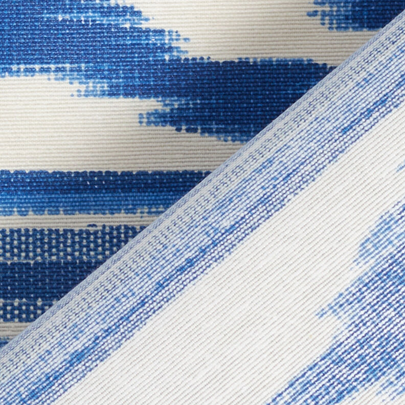 Beschichtete Baumwolle Ethno-Streifen – blau,  image number 4