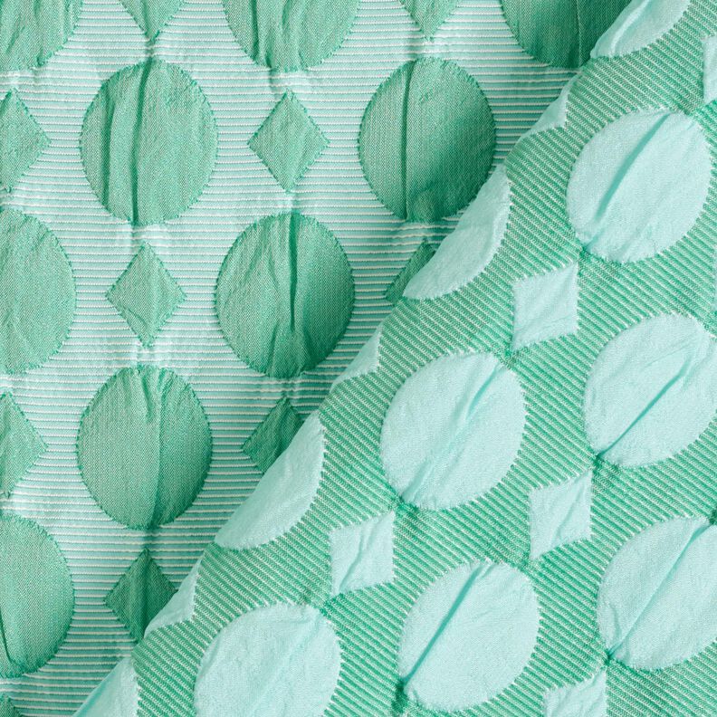 Cloqué Punkte und Rauten – salbei/eisblau,  image number 4