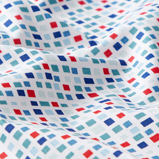 Baumwollstoff Cretonne Karos - blau, 