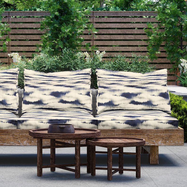 Outdoorstoff Canvas Batik – sand/nachtblau, image number 7