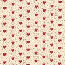 Beschichtete Baumwolle Herzen – hellbeige/rot – Muster,  thumbnail number 1