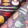 Baumwollstoff Cretonne Gemüse-Vielfalt – aubergine/grün,  thumbnail number 4