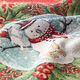Dekostück Gobelin Schneemann in Schneekugel – karminrot,  thumbnail number 2