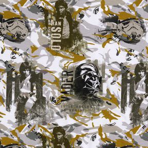 Baumwolljersey Camouflage | Star Wars – wollweiss, 