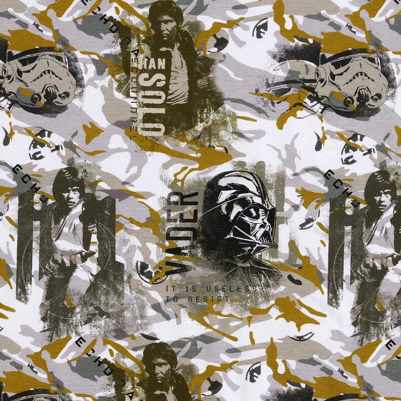 Baumwolljersey Camouflage | Star Wars – wollweiss, image number 1