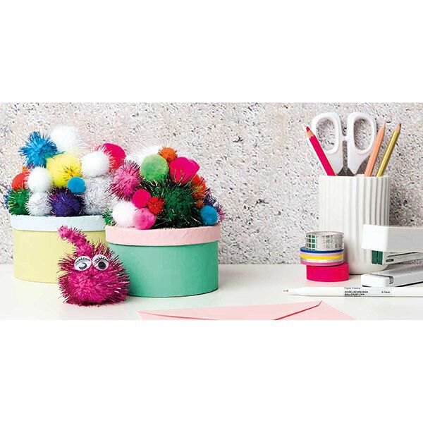 Glitter Pompon Set [60 Stk.] - rot,  image number 3