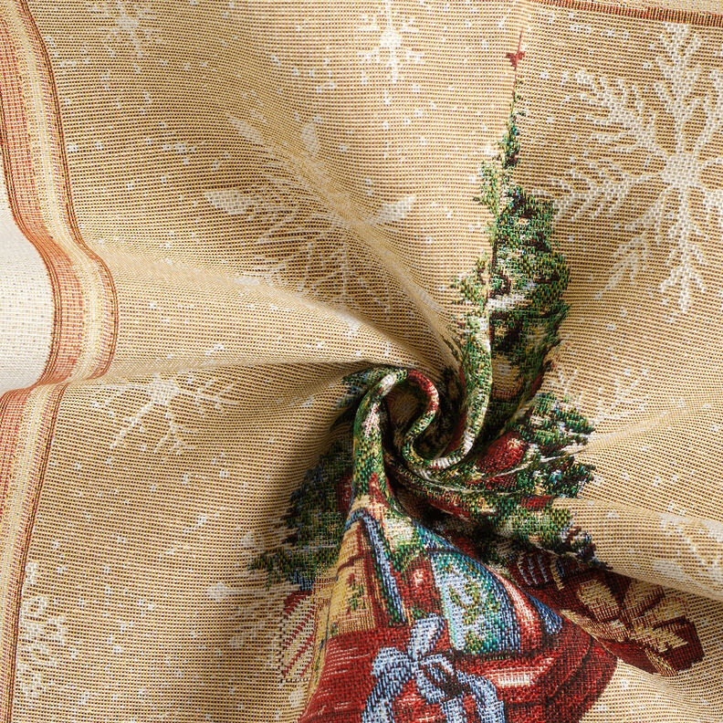 Dekopanel Gobelin Tannenbaum – karminrot/hellbeige,  image number 3