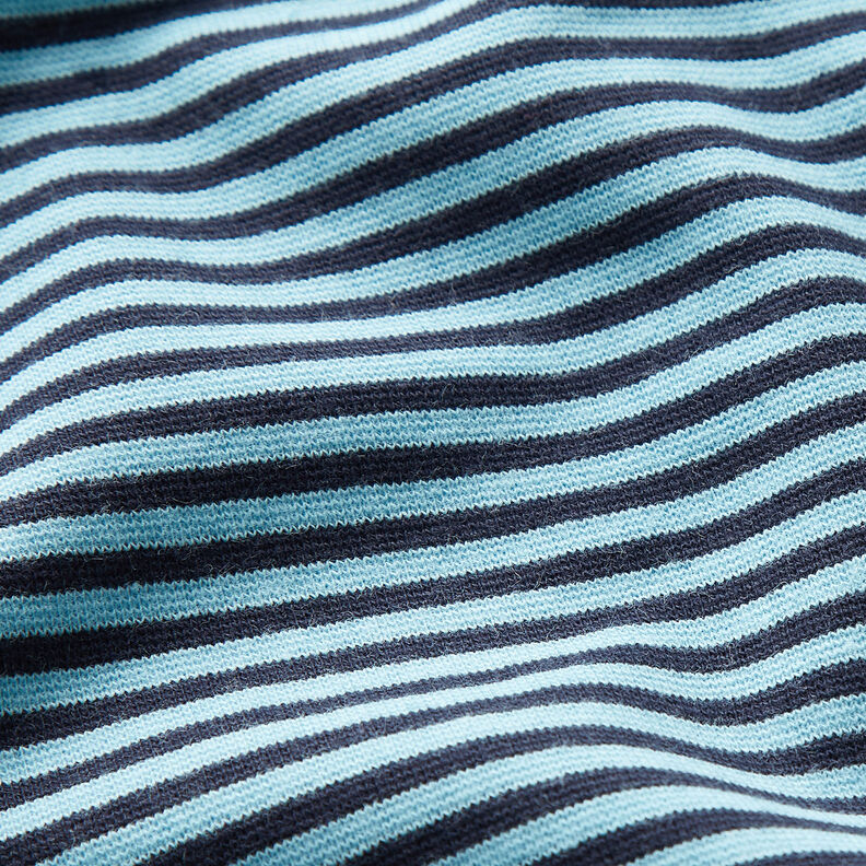 Bündchen Schlauchware Streifen – himmelblau/nachtblau,  image number 2