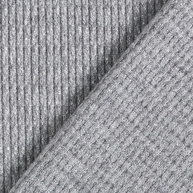 Rippenstrick Glitzer – grau/silber,  image number 3