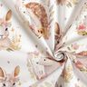 Baumwollpopeline Hase und Igel im Blumenkreis Digitaldruck – elfenbein,  thumbnail number 3
