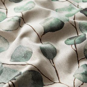 Dekostoff Halbpanama Eukalyptus – natur/mint, 